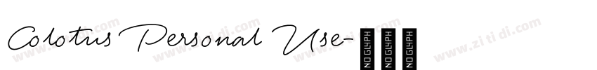 Colotus Personal Use字体转换